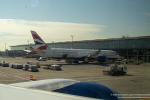a large airplane parked at an airport