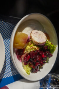 a plate of food on a table