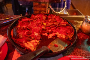 a pizza in a pan