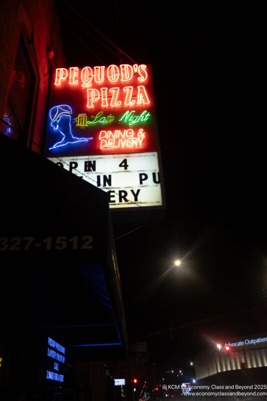 a sign with neon lights