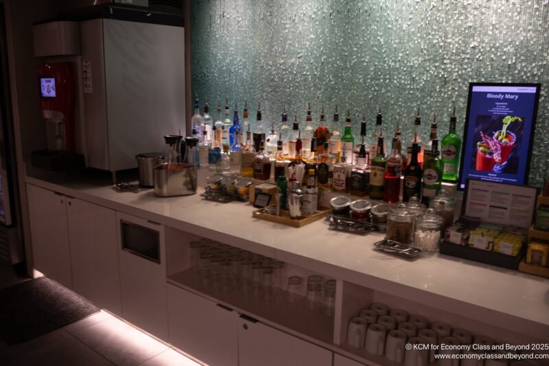 a bar with bottles of alcohol
