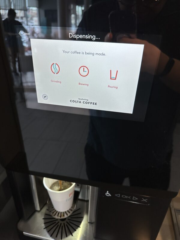 a screen with a white and black text on it