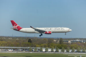 Virgin Atlantic Airbus A330-300 on finals at London Heathrow Airport - Image, Economy Class and Beyond