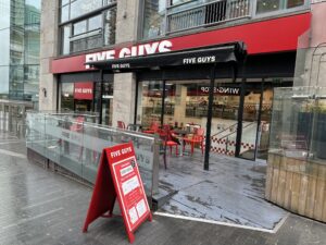 five guys in Birmingham City Centre - Image, Economy Class and Beyond