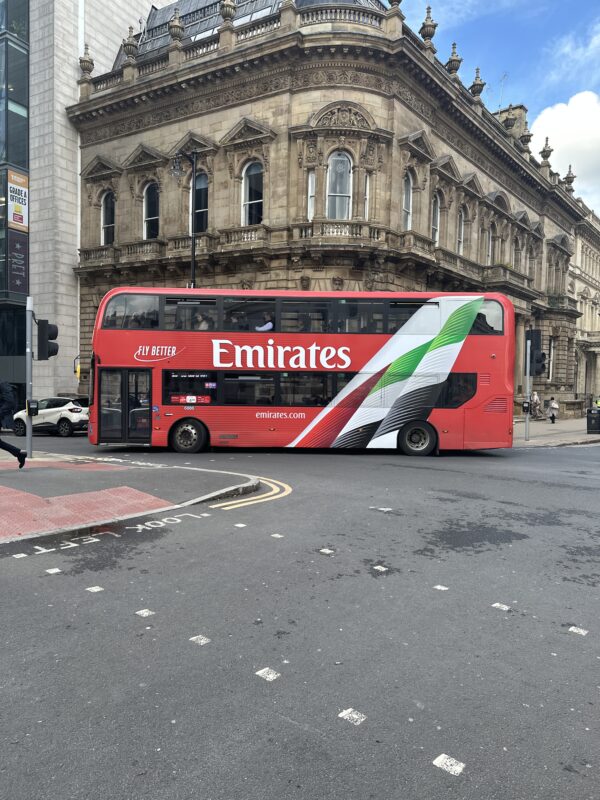 There's always an Aviation Angle - National Express West Midlands, in a Emirates advertising livery