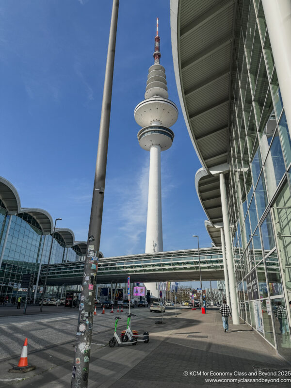 a large tower in a city