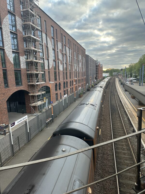 Departing trains at the Jewlery Quarter, Birmingham