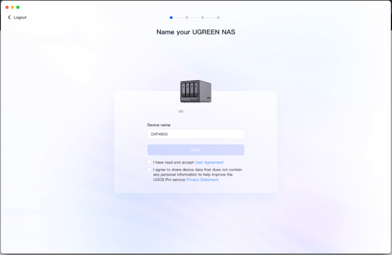 UGOS - Enter Device Name