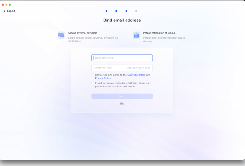 UGOS - Bind to email account