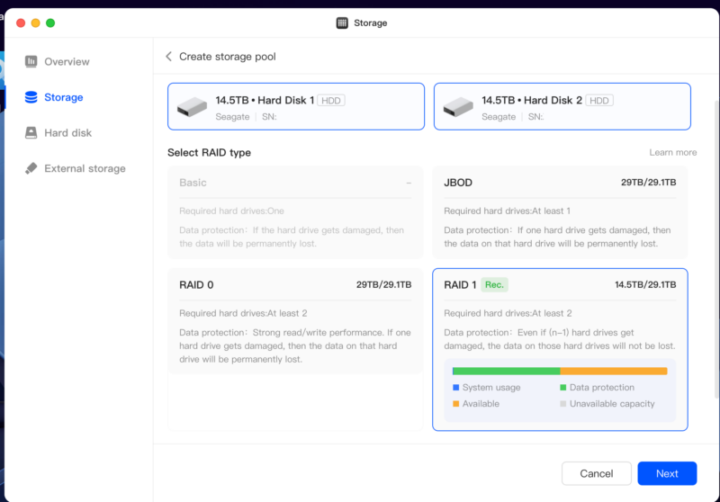 UGOS - Storage Manager