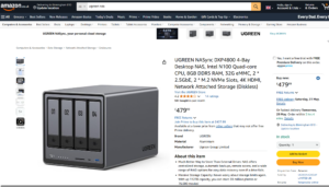 UGreen NASync 4800 - Screenshoot - Amazon