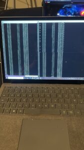 a laptop with a keyboard