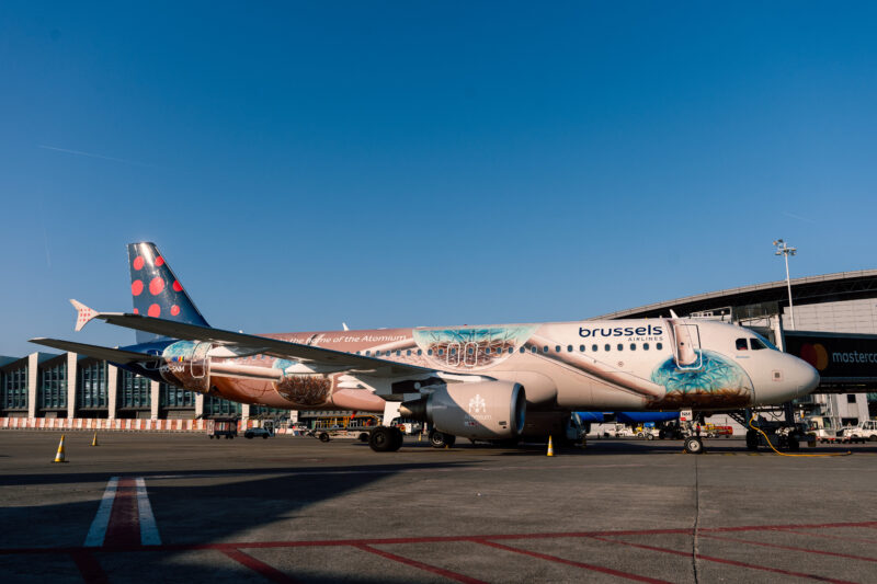 Brussel Airlines Atomium painted aircraft - Image, Brussels Airlines