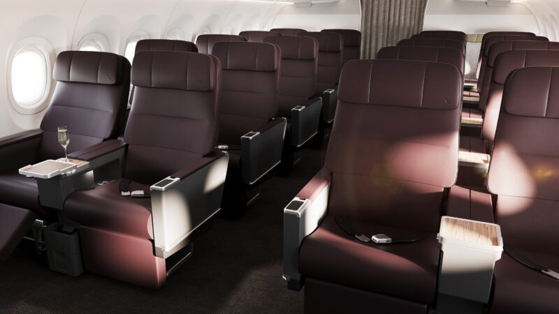 Qantas Airbus A321XLR Business Class - Rendering, Qantas