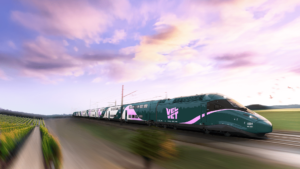 Velvet Trains Alstom Avelia Horizon - Rendering. Velvet trains