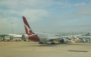Qantas Boeing 787-9 parked at London Heathrow Airport - Image, Economy Class and Beyond