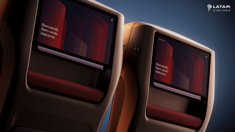LATAM Premium comfort seats  with Panasonic Astrova - Image, LATAM/Recaro Aircraft Seating