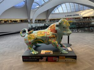 Bulls in Grand Central - part of the Bulls in the City campaign