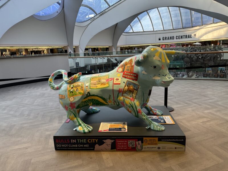 Bulls in Grand Central - part of the Bulls in the City campaign