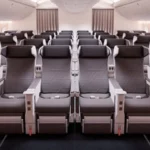 a row of seats in an airplane