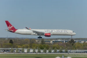 Virgin Atlantic Airbus A350-1000 landing at London Heathrow - Image, Economy Class and Beyond