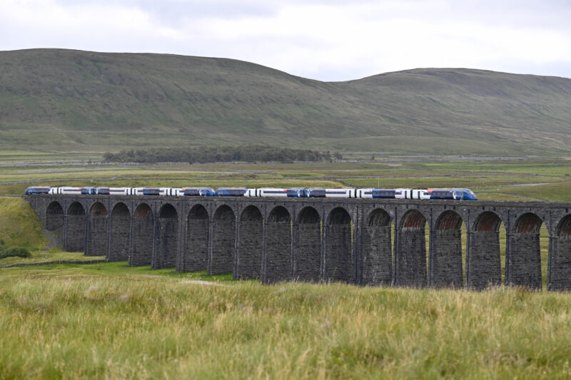 An Avanti West Coast train runs along the Settle to Carlisle railway line and crosses the famous Ribblehead Viaduct. : 20 August 2025 STUART WALKER/AVANTI WEST COAST Copyright Stuart Walker Photography 2025/Avanti West Coast