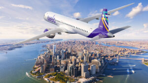 Avelo Embaer E195-E2 Over New York - Image, Embraer