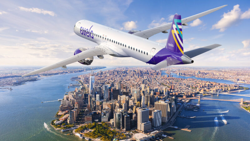 Avelo Embaer E195-E2 Over New York - Image, Embraer