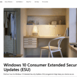 Windows 10 Extended Security Updates - Free for consumers