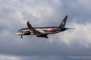 Royal Jordanian Boeing 787-8 "Discover Petra" arriving at Chicago O'Hare - Image, Economy Class and Beyond