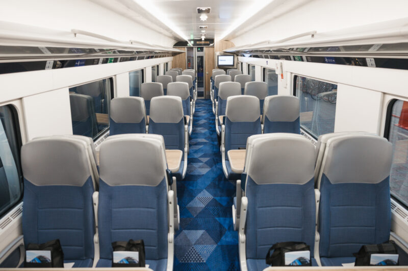 Chiltern MK5A train launch - train interior - Image, Chiltern Railways