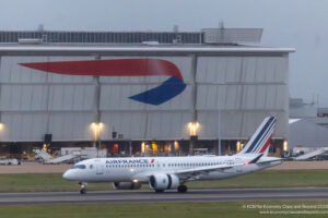 Air France Airbus A200-300 decelerating at London Heathrow - Image, Economy Class and Beyond