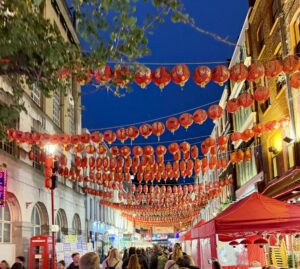 Lanterns on Gerard Steet, London Chinartown