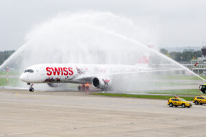 First arrival of the A350-900 HB-IFA at Zurich Airport - Image, SWISS
