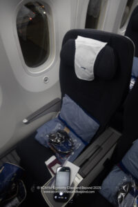a seat in an airplane