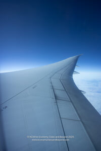 the wing of an airplane