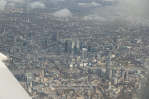 an aerial view of a city