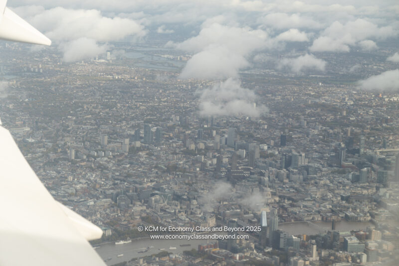 aerial view of a city from an airplane