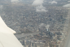 an aerial view of a city