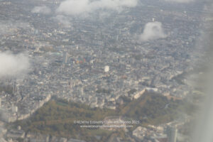 an aerial view of a city