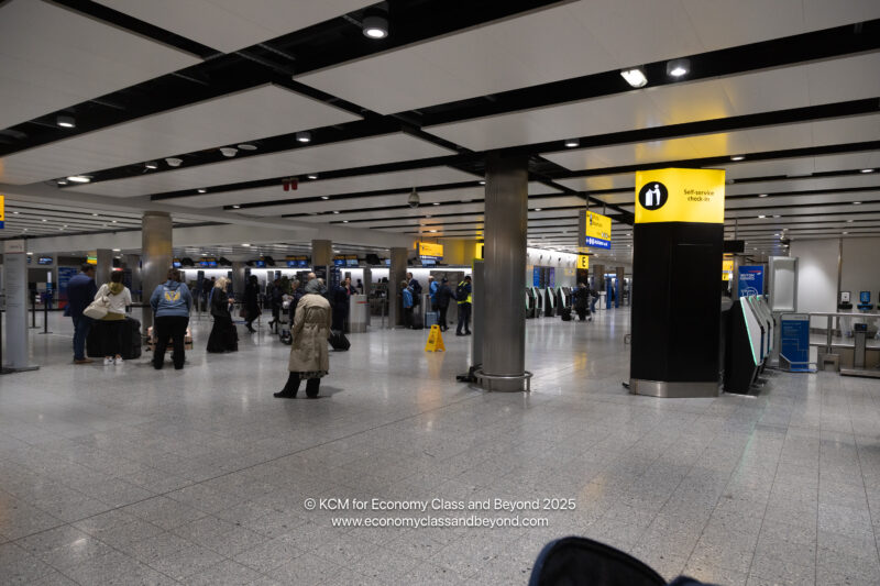 people in a large airport