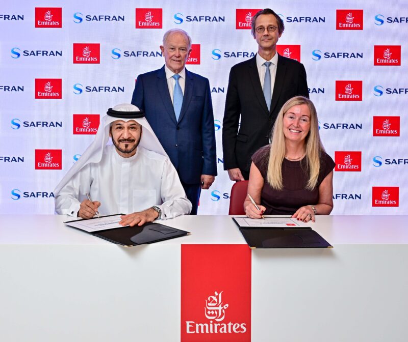 Emirates and Safran Signing a MoU to bring Seat Manfuaturing to Dubai - Image, Emirates/Safran Seating