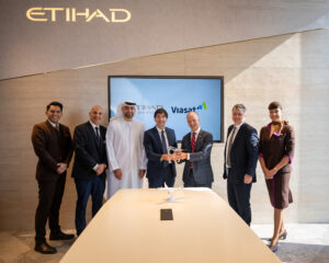 Viasat and Ethiad Signing event at the Dubai Air Show - Image, Viasat