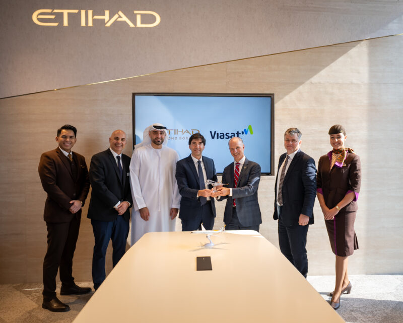 Viasat and Ethiad Signing event at the Dubai Air Show - Image, Viasat