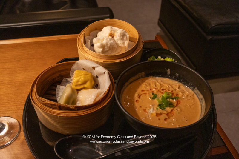 a group of bowls of food