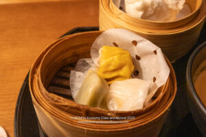 a basket of dim sum
