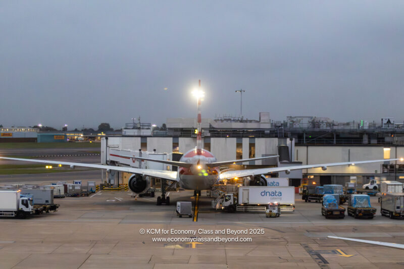 an airplane at an airport