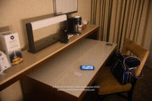 a cell phone on a desk