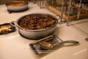 a pot of food on a counter