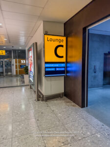 a yellow sign in a building